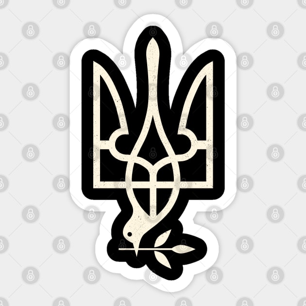 Ukrainian Trident & Dove of Peace by © Buck Tee Originals Sticker by Buck Tee